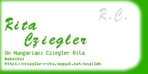 rita cziegler business card